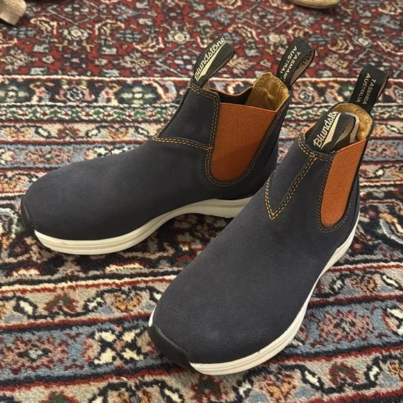 Blundstone 2147 Active Chelsea Boots Navy Burnt Orange | US M6.5 / W8.5 - Picture 6 of 8